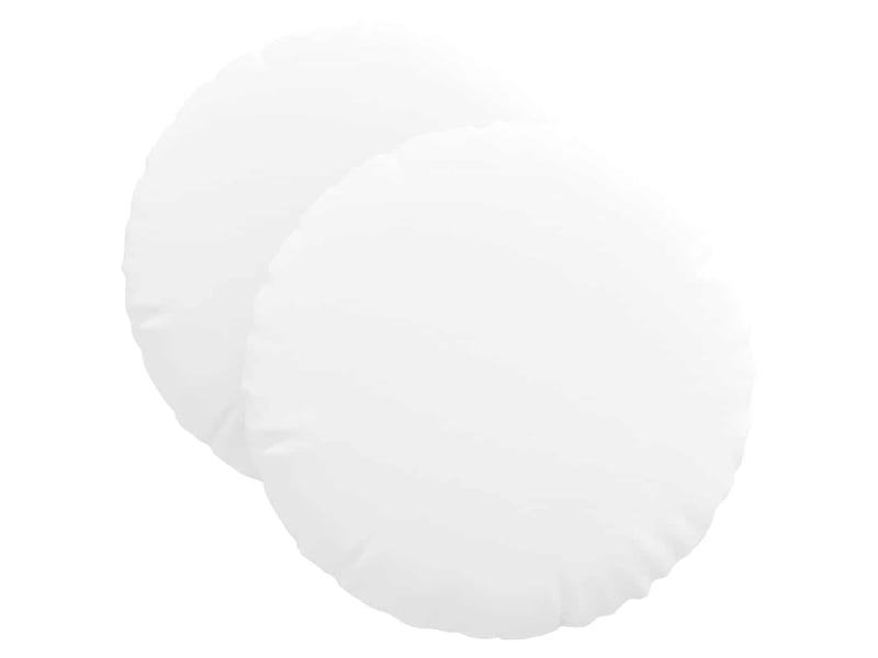  Lot de 2 coussins de siège, coussins décoratifs tissu blanc ø40 x 13 cm cf59763  - Conforama A