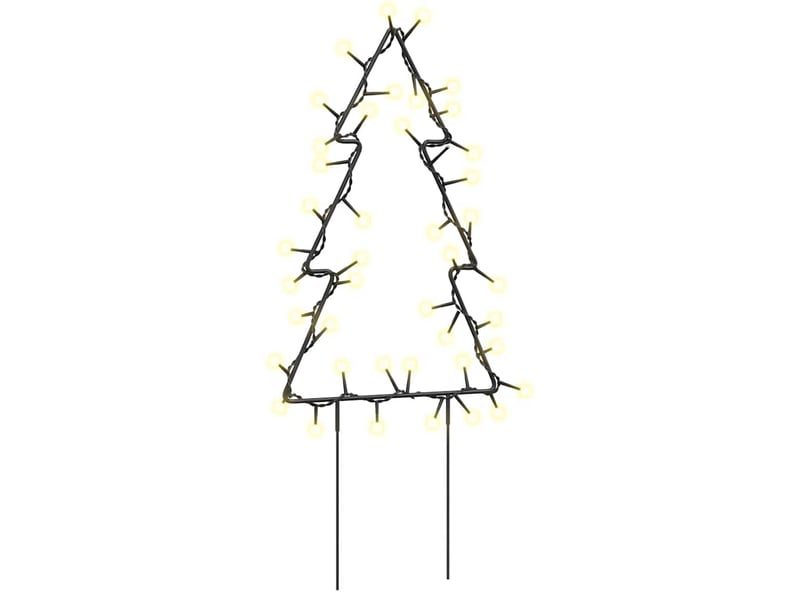  Décoration lumineuse arbre de noël piquets 3 pcs 50 led 30 cm  - Conforama A
