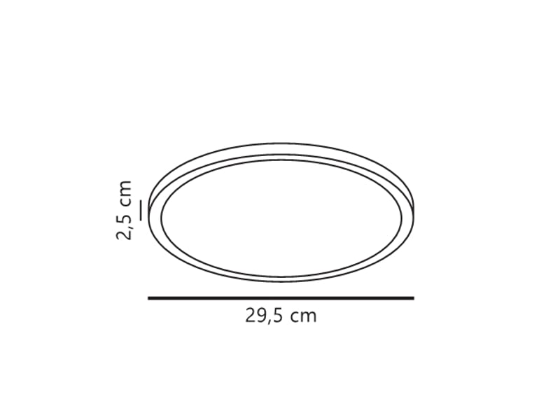  Plafonnier oja 29 outdoor round matière plastique noir , h. 2,5 - ip54 - ledmodule nordlux extérieur 2618256103 - Conforama E