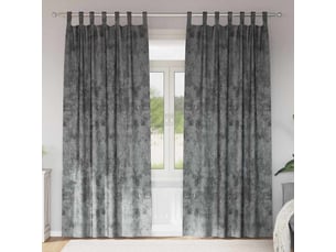 Lot de 2 rideaux en velours, rideaux de fenêtre gris 245 x 140 cm velours cf44207