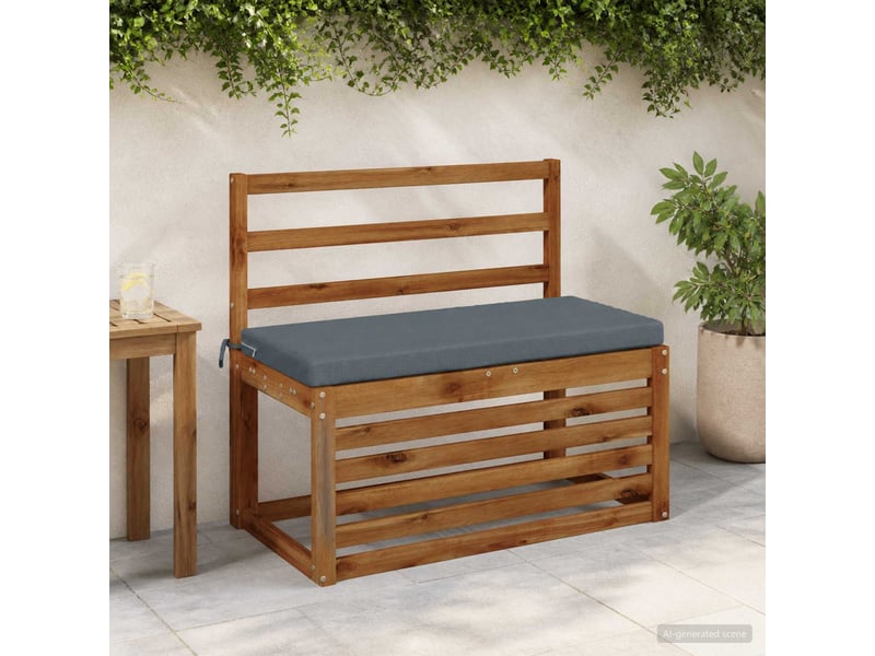  Lot de 2 coussins de banc, coussins d'assise soest 100 % polyester bleu cf57056  - Conforama B