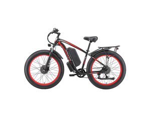 Vélo électrique double moteur sinohon x26, fat bike 26 po tout-terrain, rouge