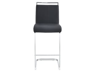 Tabourets de bar noir en pu cuir, lot de 2 – style scandinave haut de gamme