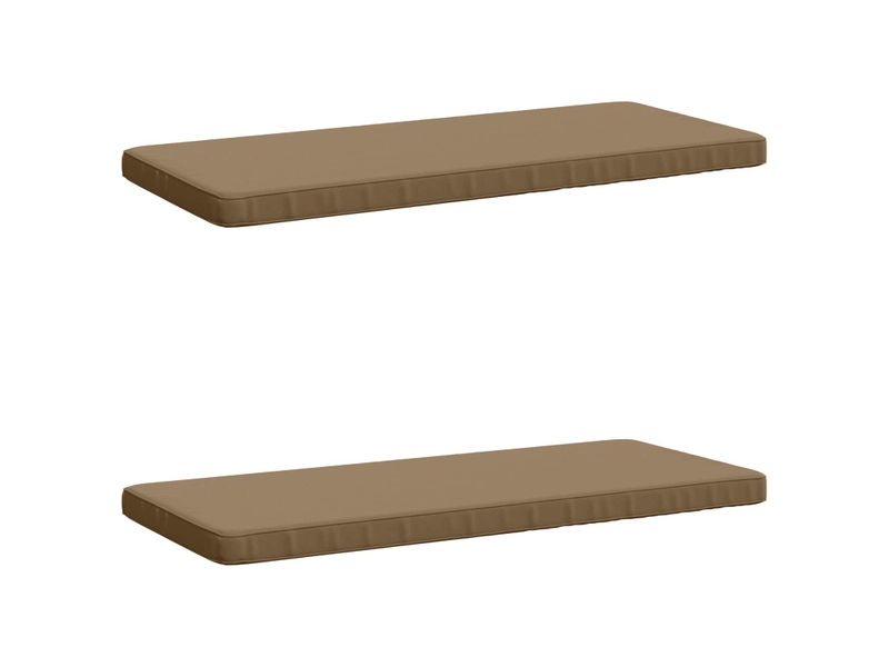 Lot de 2 coussins de banc, coussins d'assise vught 100 % polyester taupe cf58139 - Conforama A