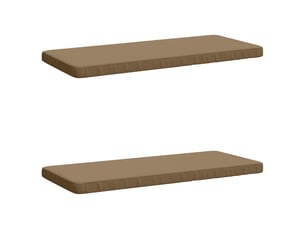 Lot de 2 coussins de banc, coussins d'assise vught 100 % polyester taupe cf58139