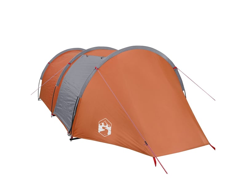 Tente de camping, tente tunnel 4 personnes orange imperméable  - Conforama E