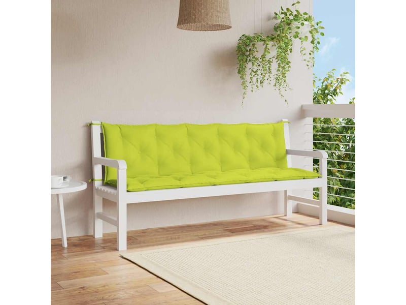  Coussin de banc de jardin, coussin d'assise vert vif 180x(50+50)x7cm tissu oxford cf52877  - Conforama B