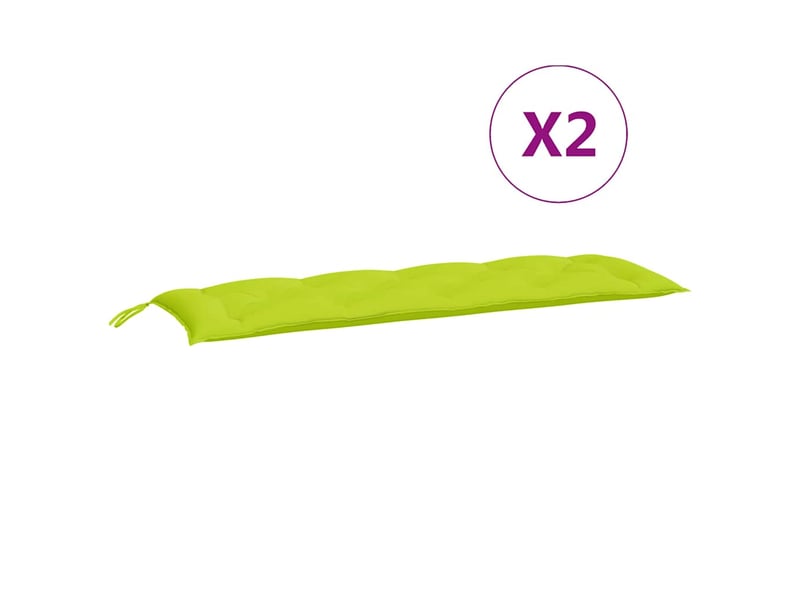  Lot de 2 coussins de banc de jardin, coussins d'assise vert vif tissu oxford cf58708  - Conforama E