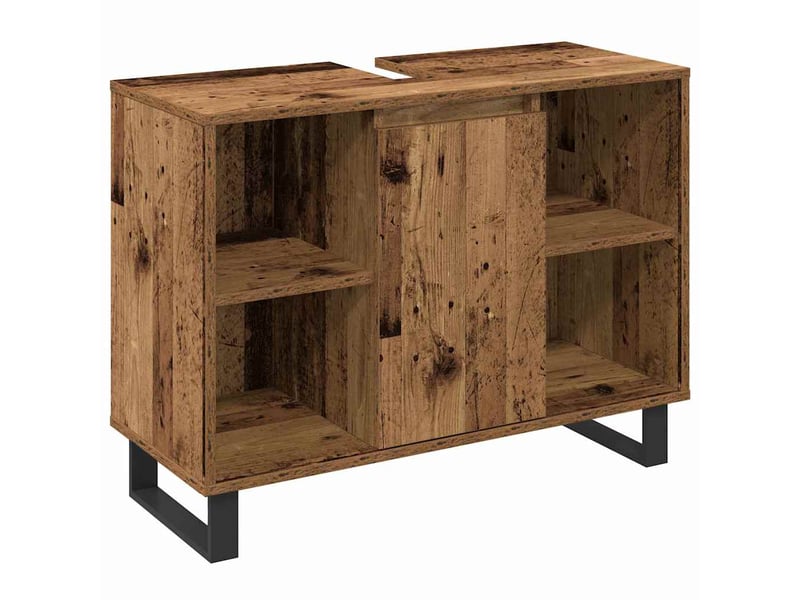  Ensemble de mobilier de salle de bain 3 pc marron cf64403  - Conforama D