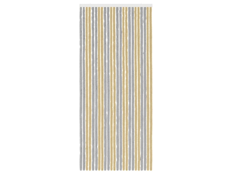  Rideau anti-insectes, moustiquaire en chenille gris et beige 100 x 230 cm cf43444  - Conforama C