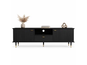 Meuble tv coloris noir 170 cm MEUBLIV