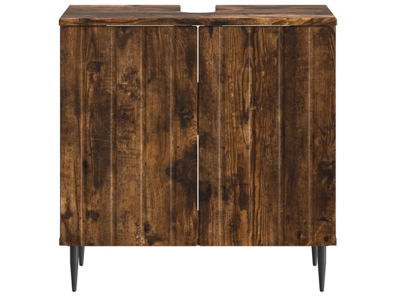  Meuble sous lavabo de salle de bain zwolle chêne fumé cf64948  - Conforama D