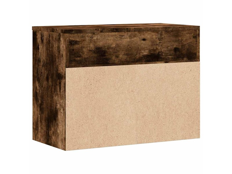  Banc à chaussures, meuble à chaussures chêne fumé 60x30x45 cm bois d'ingénierie  - Conforama E