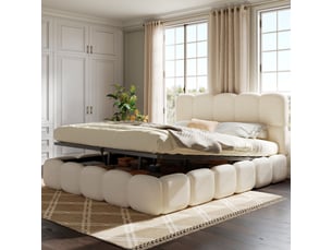 Lit coffre 180x200 cm   Qualité haut de gamme coloris blanc