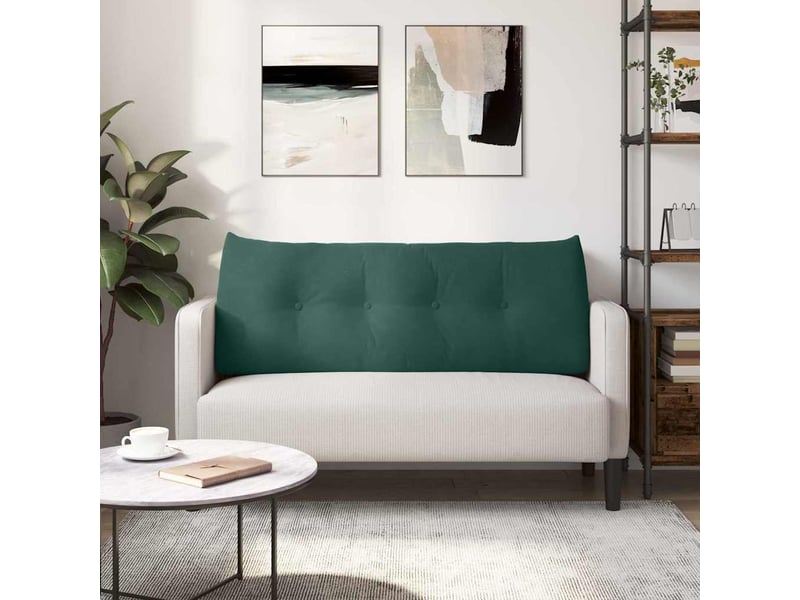  Coussin de dos, coussin de dossier vert foncé 120 x 24 x 50 cm velours cf55075  - Conforama D