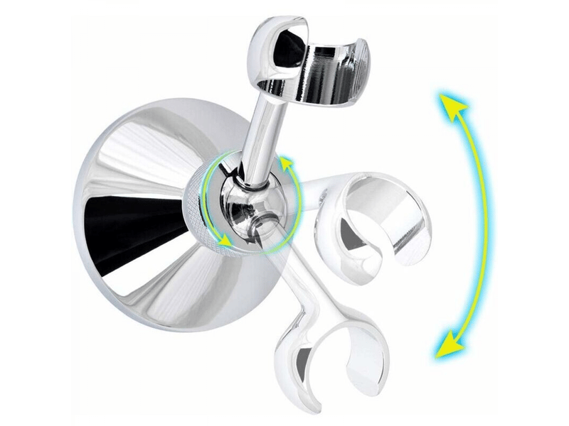  Support de douche mural support mural pour douchette pivotante à 360°, adapté pour douchette à main ou pomme de douche  - Conforama C