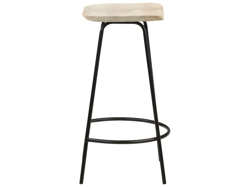  Lot de 4 tabouret de bar, chaise de bar bois de manguier massif shl46618  - Conforama D