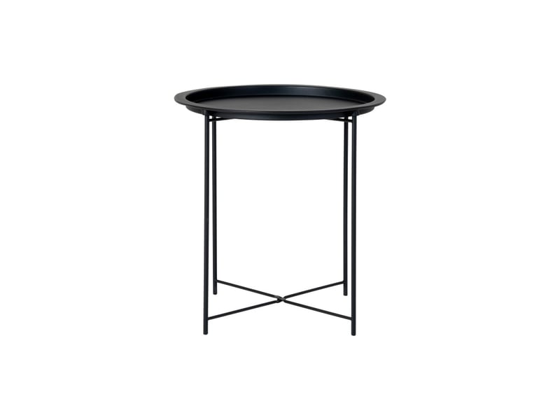 Fin-table d'appoint en acier noir ø47 cm  - Conforama A