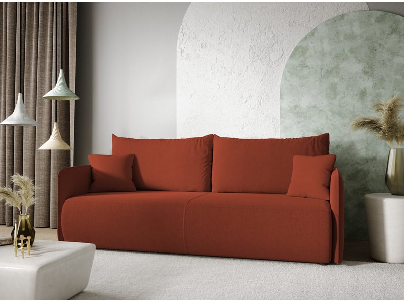  Canapé convertible 4 places forest rouge  - Conforama B