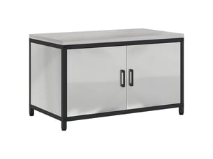 Meuble de rangement de cuisine hattem argenté 90x50x53cm shl5055