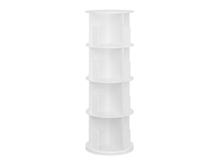 Bibliotheque coloris  blanc 4 étagère(s) WISHDOR  - 44 cm x 126 cm