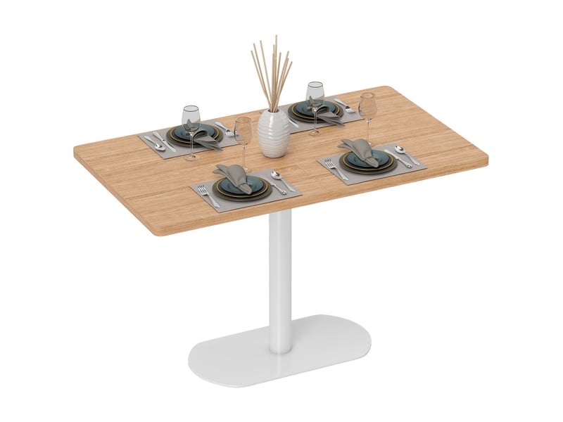  Table à manger, table de cuisine panneau de particules, métal chêne 120x70x75cm  - Conforama B
