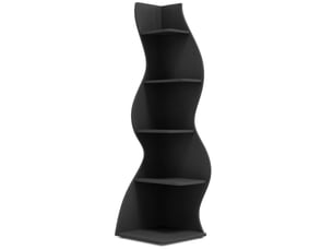Bibliotheque coloris  noir 5 étagère(s) TCQPZ  - 50 cm x 182.5 cm