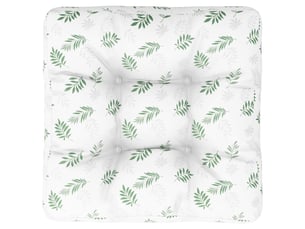 Coussin de palette, coussin de chaise, coussin de canapé motif de feuilles 50x50x12 cm tissu cf55384