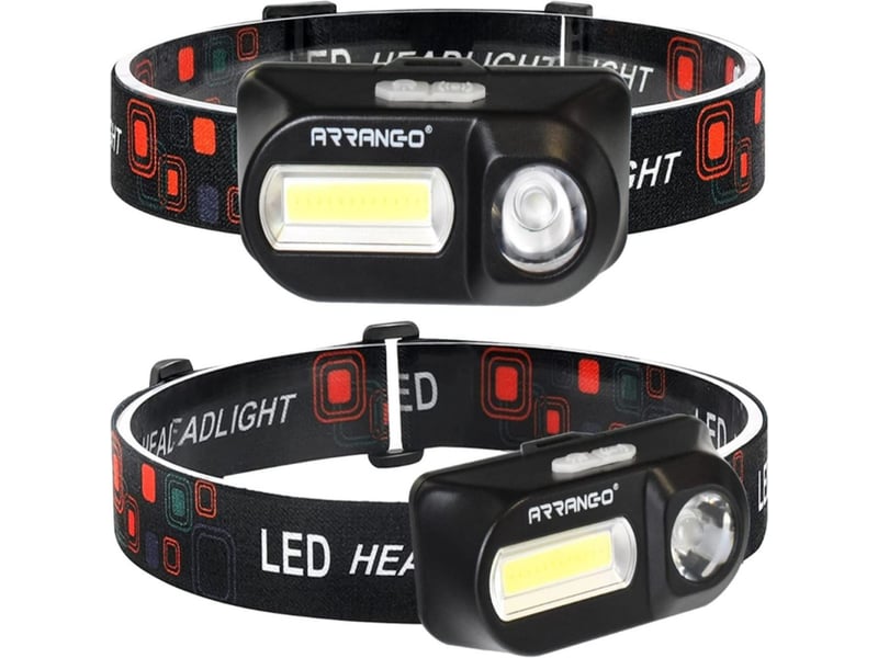  Lampe frontale led rechargeable cob xpe 4 modes noir lot de 2 238073_AACAU87415_6_DROPFR - Conforama A