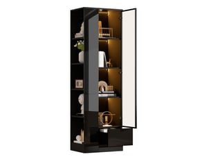 Vitrine coloris noir <strong>MEULVA</strong> <strong></strong> - 50 cmx160 cm