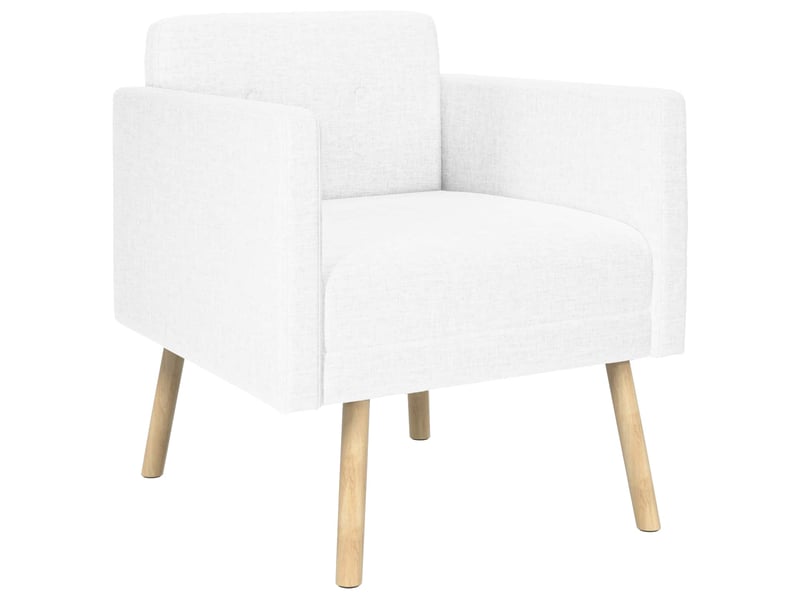 Vidaxl fauteuil d'appoint blanc tissu - Conforama A