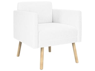 Fauteuil relax manuel VIDAXL  Tissu blanc