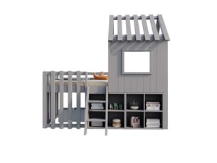 Lit simple 90x200 cm coloris gris