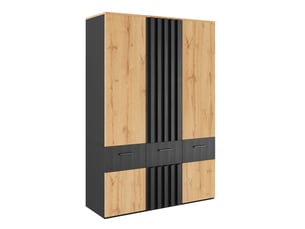 Armoire 6 porte(s) 3 tiroir(s) <strong></strong> <strong></strong> coloris noir largeur 50 cm