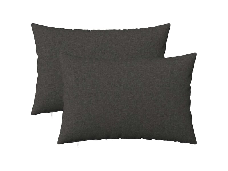  Lot de 2 coussins avec oreiller, coussins décoratifs heerlen gris foncé tissu cf50224  - Conforama B