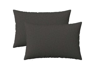 Lot de 2 coussins avec oreiller, coussins décoratifs heerlen gris foncé tissu cf50224