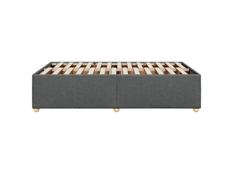  Lit double- lit adulte -  cadre de lit sans matelas gris foncé 120x190 cm tissu  - Conforama D
