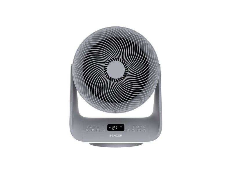  Radiateur soufflant connecte wi-fi 80 oscillation sfh 9200gy gris avec telecommande SEN8590669393633 - Conforama B
