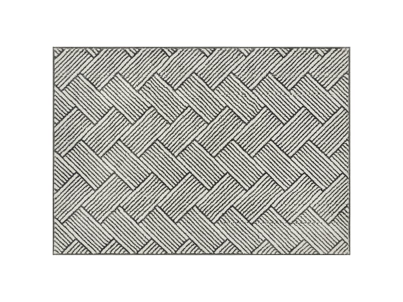  Tapis salon 200 x 140 cm poils courts lavable en machine hypoallergénique pour salon, chambre à coucher, gris, bureau  - Conforama B