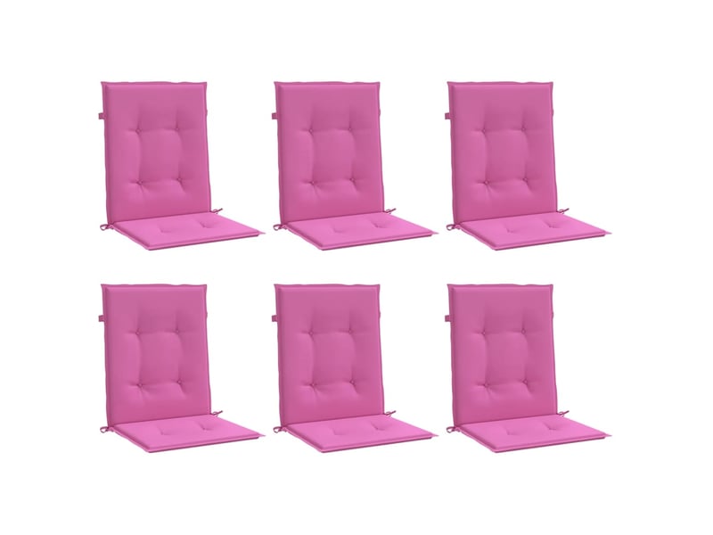  Lot de 6 coussins de dossier,  coussins de dos, tissu oxford rose cf59465  - Conforama C