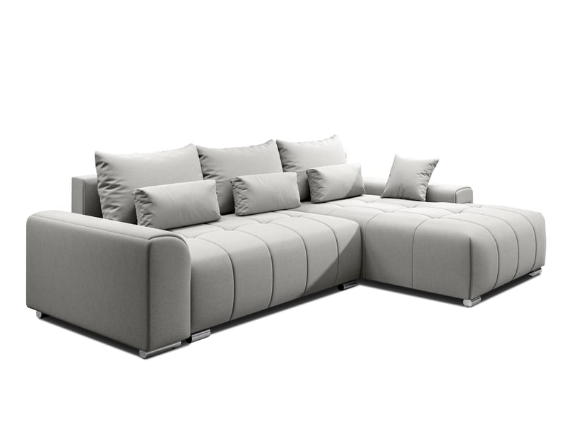 Canapé d’angle rivolli 260 cm gris convertible avec coffre Rivolli - Conforama A