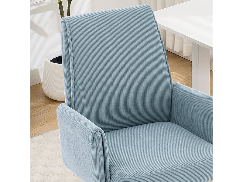 Fauteuil de bureau ergonomique - fauteuil de bureau pivotant à hauteur réglable, avec dossier mi-haut, bleu - Conforama C