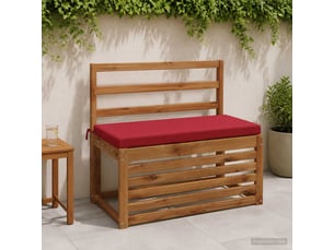 Coussin de banc, coussin d'assise, coussin de canapé soest 100 % polyester bordeaux 80 x 40 x 5 cm cf53192