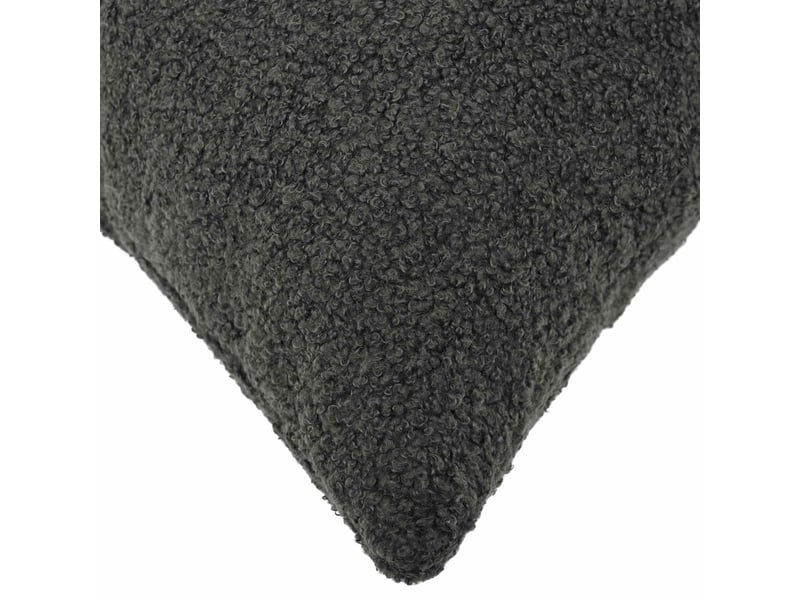  Lot de 2 housses de coussin heerlen gris foncé 45 x 45 cm bouclé cf49443  - Conforama D