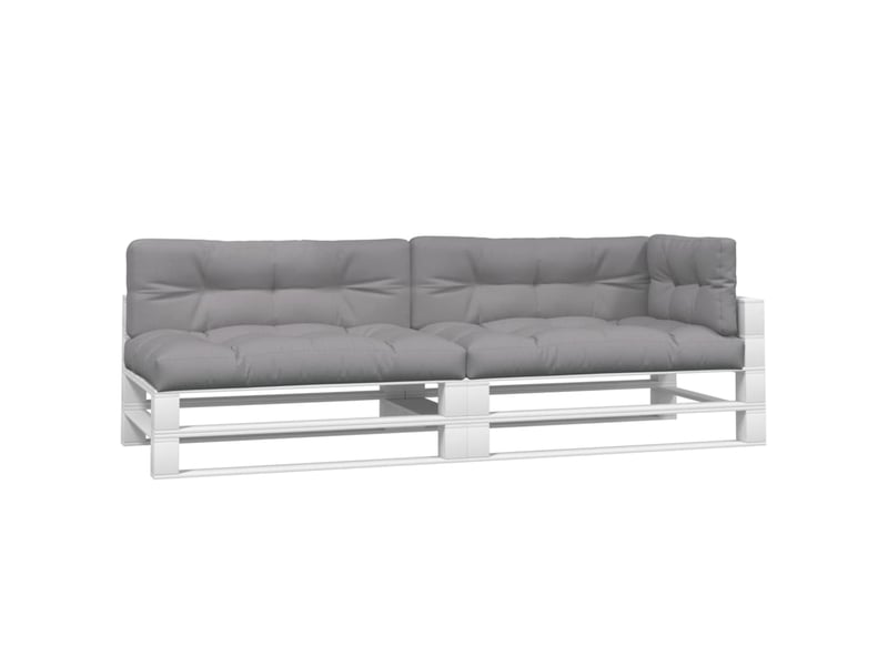 Lot de 5 coussins de palette, coussins de canapé gris tissu cf59474 - Conforama C