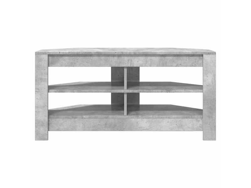  Meuble tv d'angle moderne 102x41x50 cm gris béton bois d'ingénierie  - Conforama E