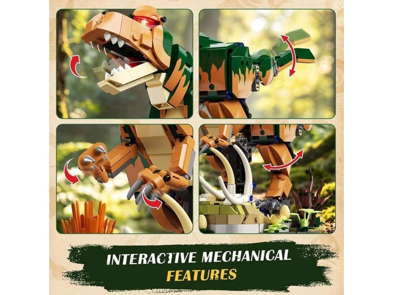  Kit dinosaure mecanique 842 pieces avec engrenages anime 151498_AADGV78878_6_DROPFR - Conforama E