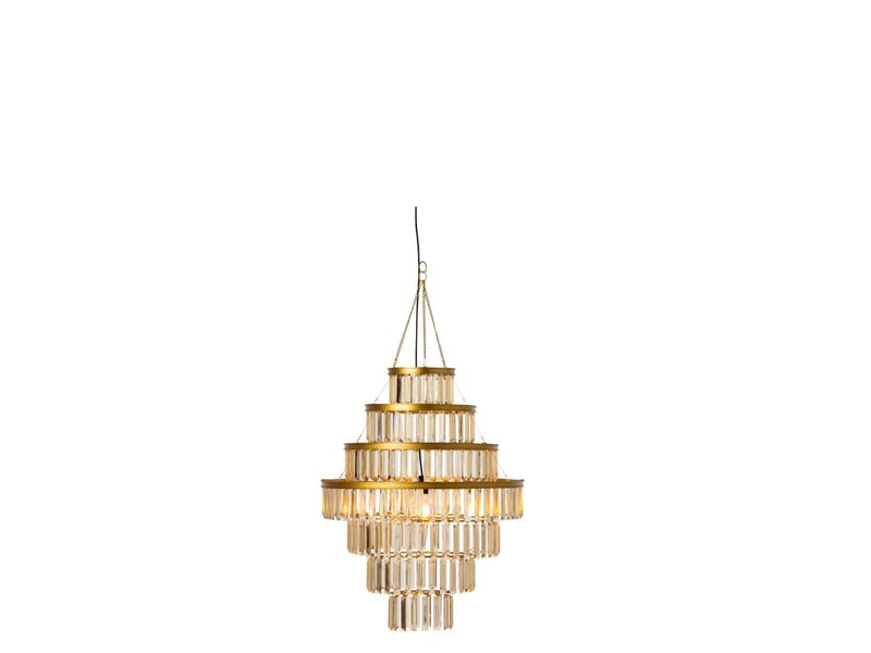  Abat-jour suspension pampilles xenia 73cm doré  - Conforama B