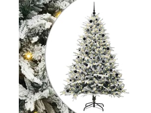 Sapin de noël, arbre de noël artificiel pré-éclairé avec ensemble de boules cf61639