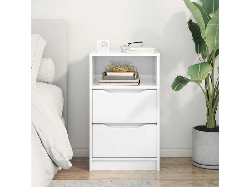 Table de chevet avec tiroir blanc brillant 40 x 30 x 467 cm - Conforama D